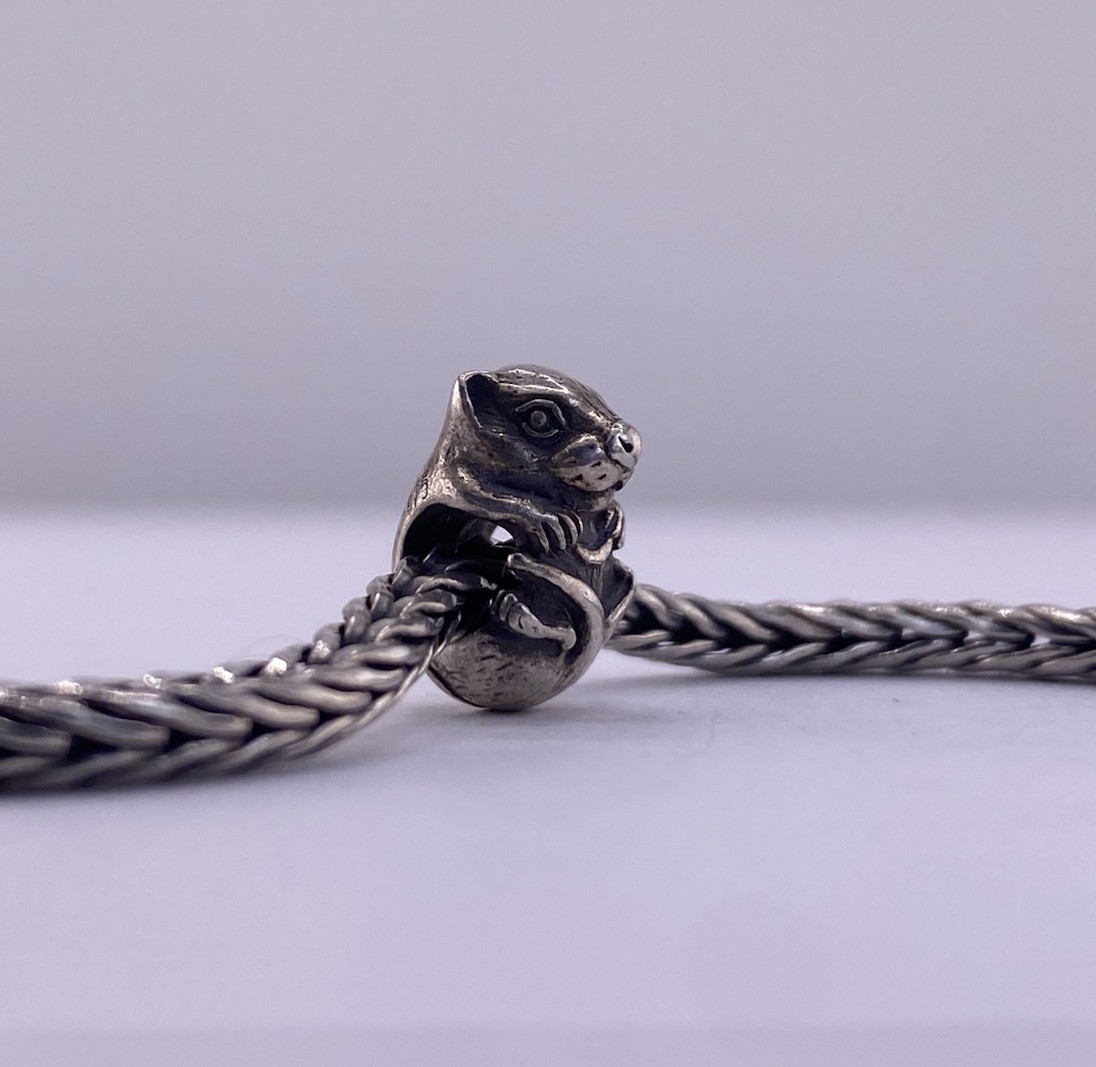 RW 925 Sterling Silver Chipmunk Critter Charm Bead Animal