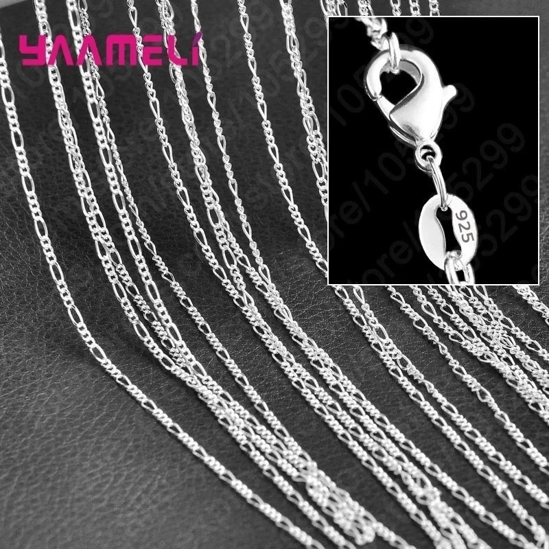 Wholesale 10pcs 925 Sterling Silver 1mm Rolo Chain Necklace 16″-24″ Bulk Jewelry