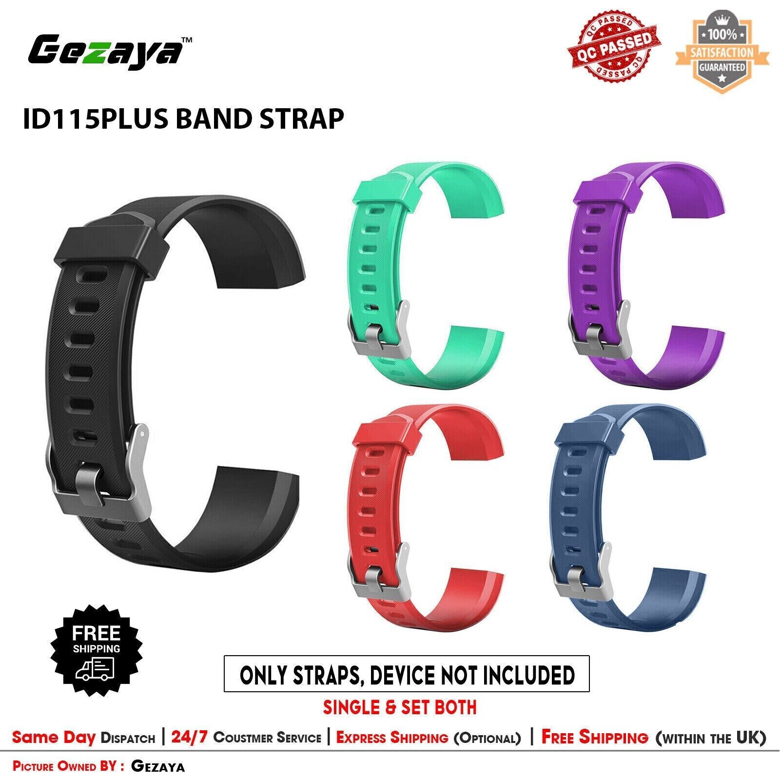 Soft Silicone Replacement Straps for ID115Plus Fitness Tracker Sports Watch Band