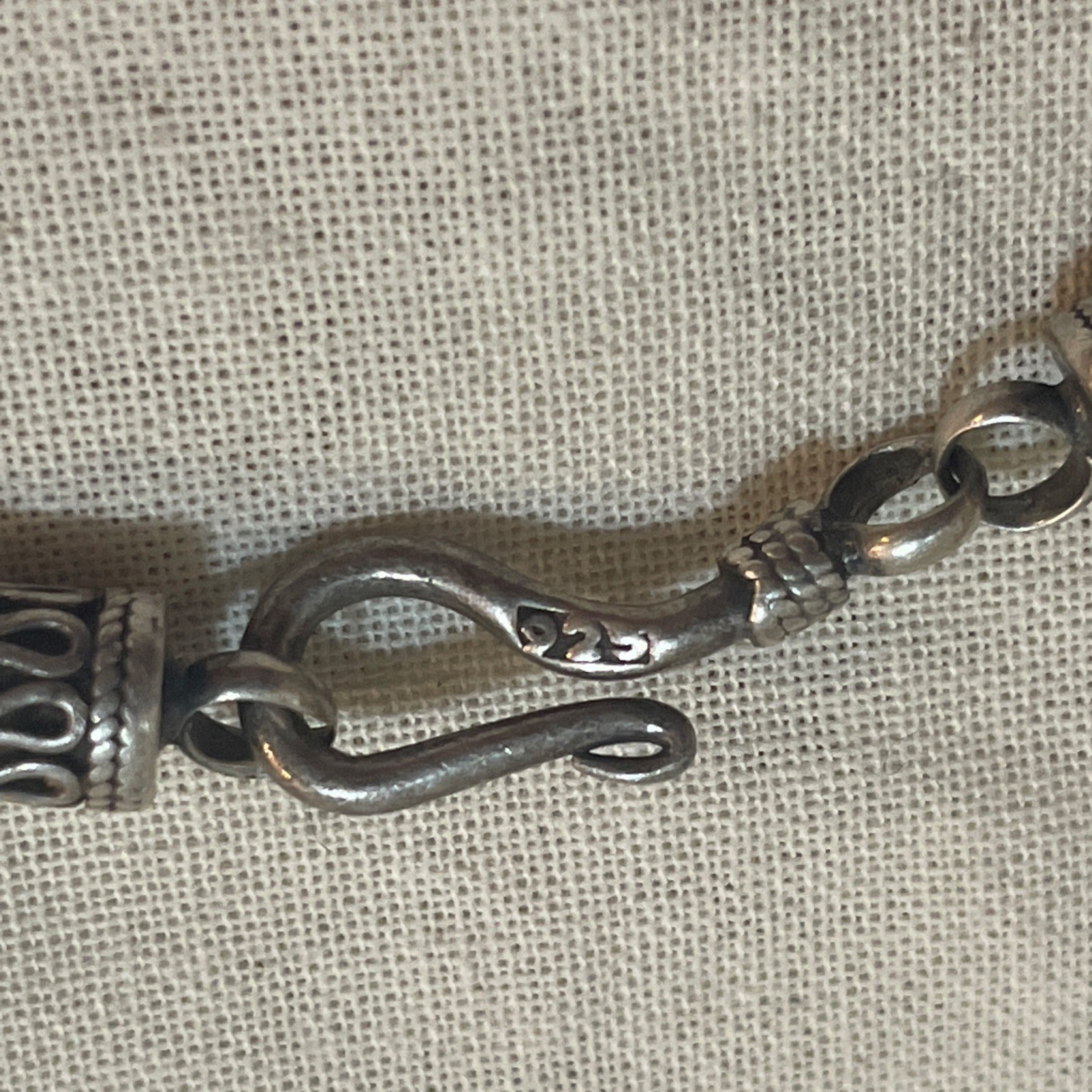 Vintage Estate 925 Sterling Silver Rounded Foxtail Twisted Chain Bracelet 8.5″