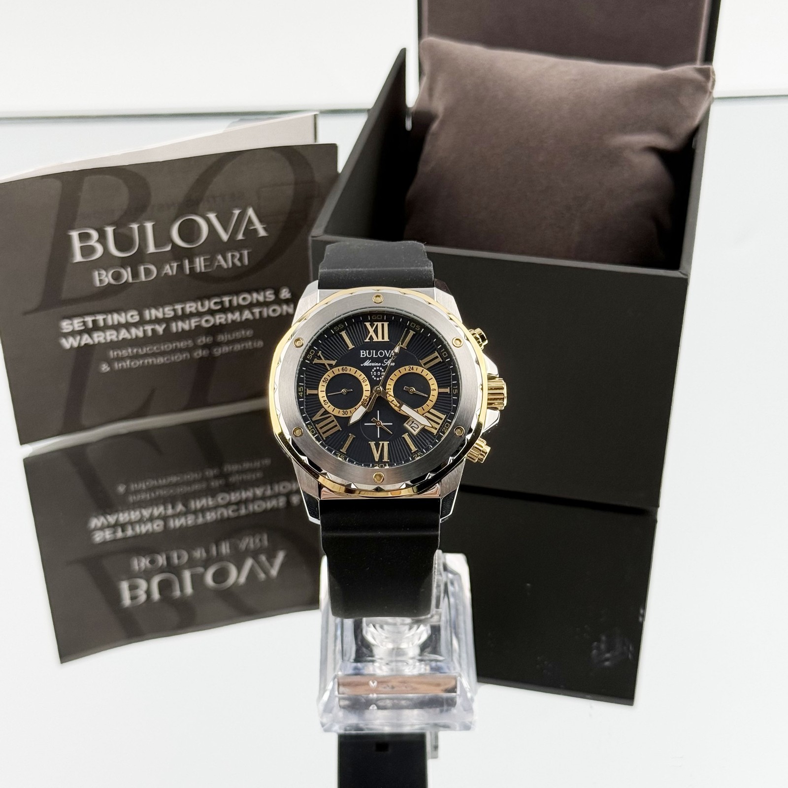 Bulova Men’s Marine Star 98B277 Series A Chronograph Quartz Watch 44MM