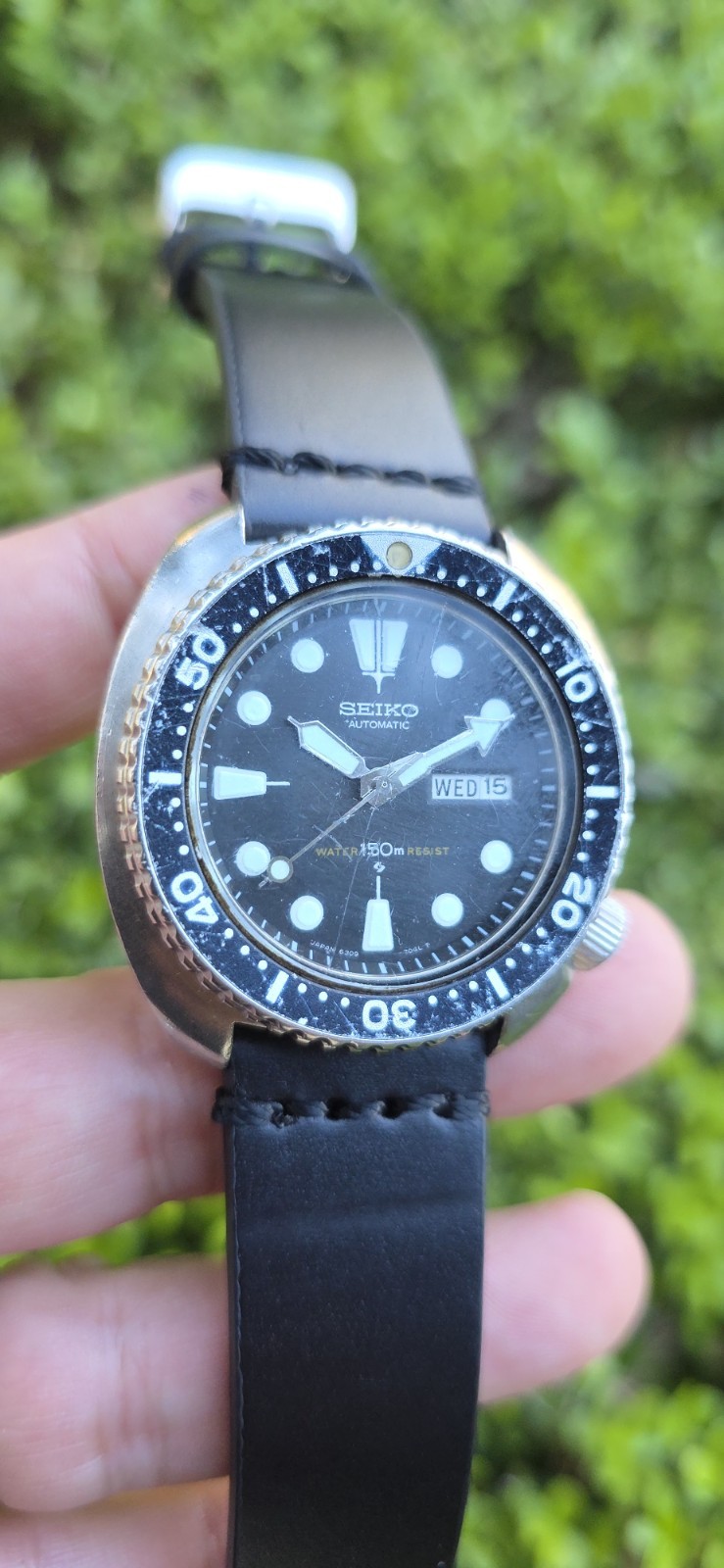 VINTAGE SEPTEMBER 1979 SEIKO 6309 7040 AUTOMATIC SUWA TURTLE DIVER WATCH