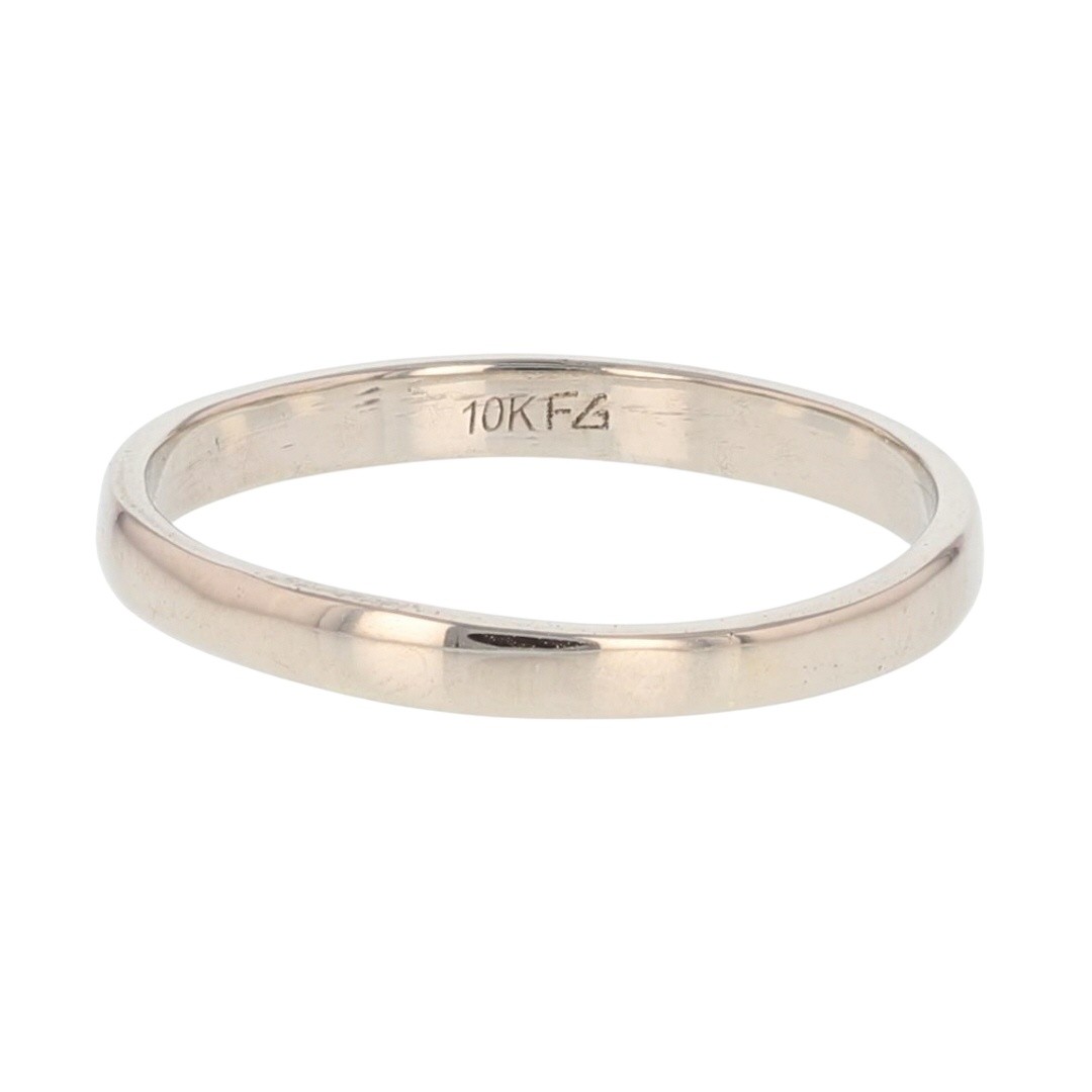 2.2mm Polished Classic Wedding Band Ring 10k White Gold 1.07 Grams Size 4.75