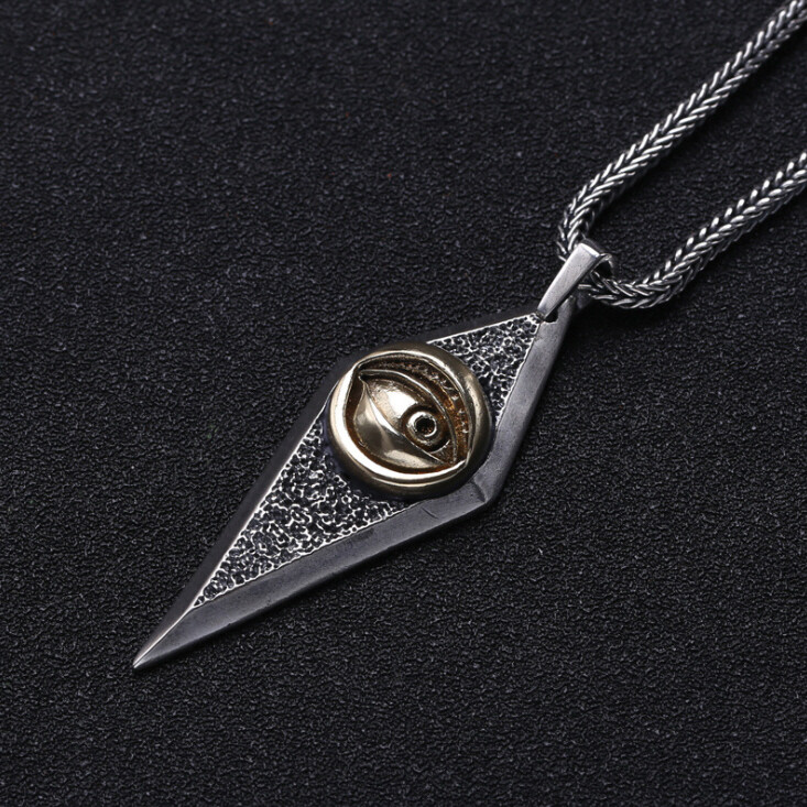 I07 Men’s Pendant Square Eye Sterling Silver 925