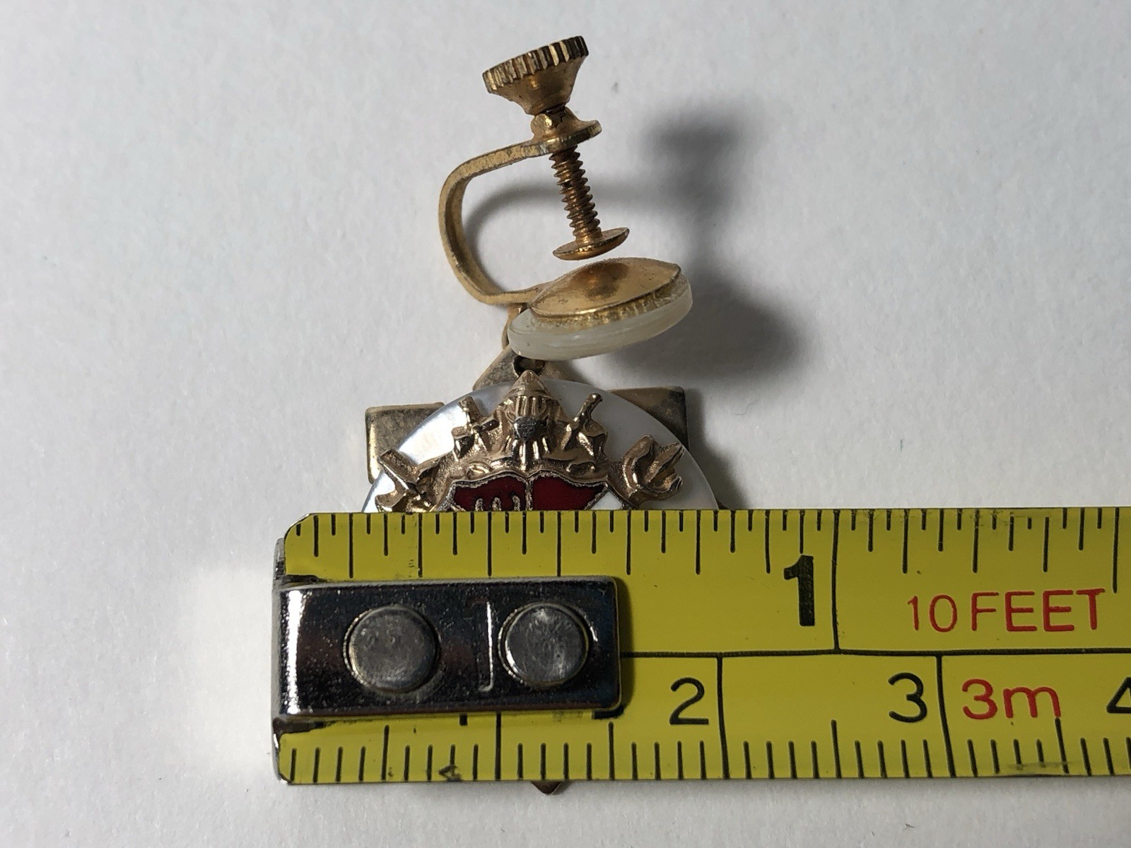 Vintage Medieval Coat Of Arms Earrings Crossed Swords