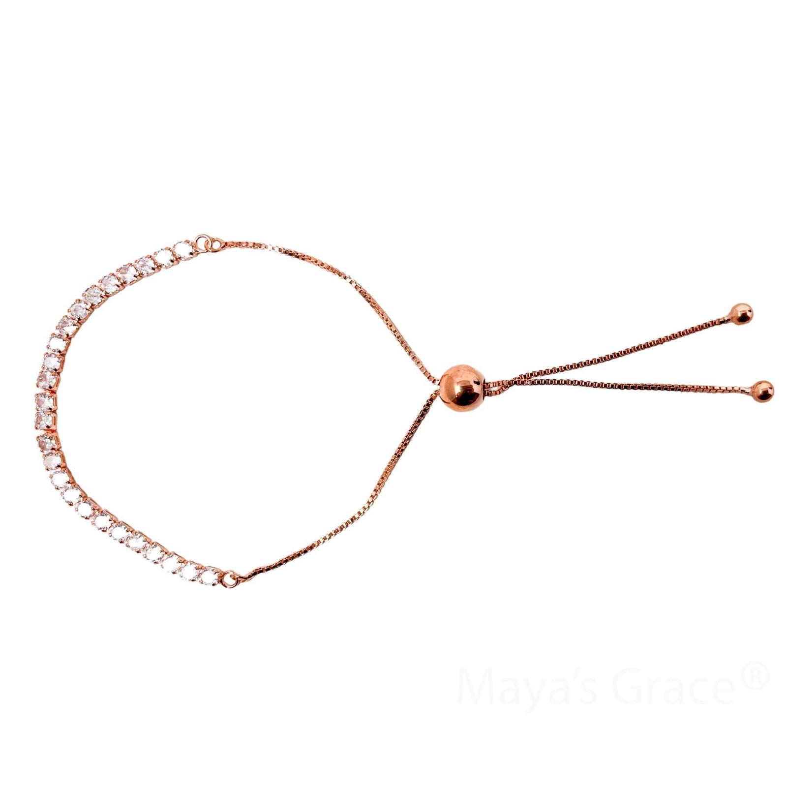 Maya’s Grace Adjustable Diamond Bracelet – Gold, Silver & Rose Gold Elegance