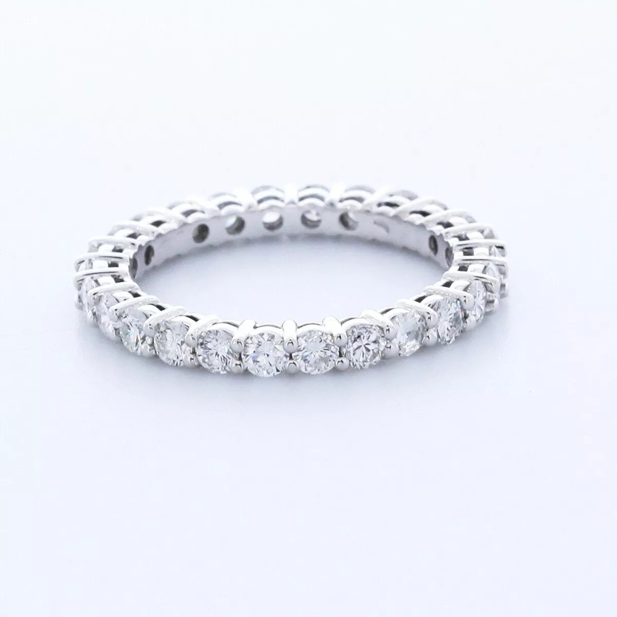 Eternity Wedding Ring 14K Gold Classic 2.50 Carat Round Lab-Grown Diamond E VVS2