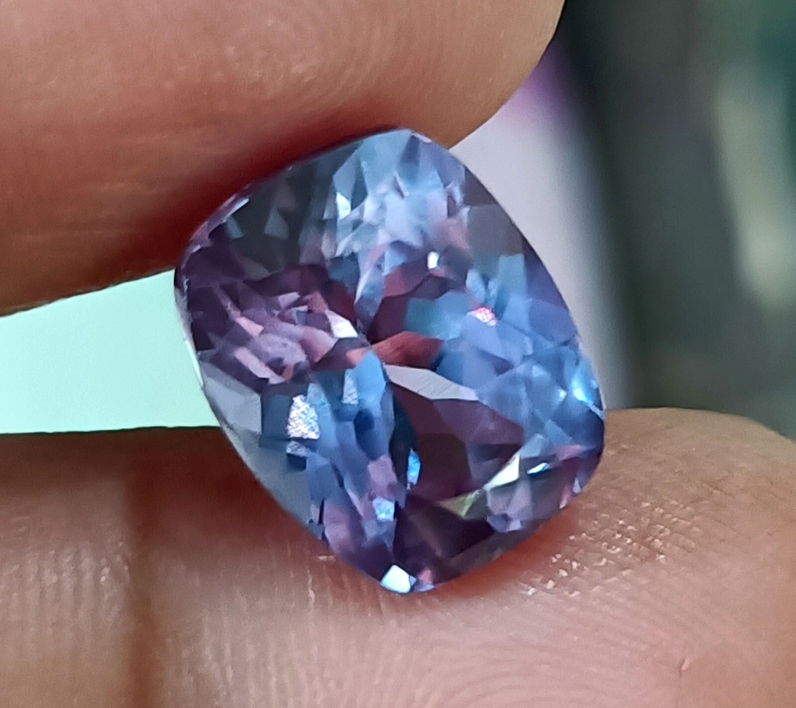 NATURAL Loose Montana Bi-Color Change Sapphire Cushion Cut GEMSTONE 20.00 Ct