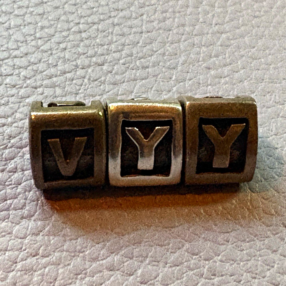 Authentic Pandora Alphabet Letter Charms V Y Y Lot 925 ALE Sterling Silver