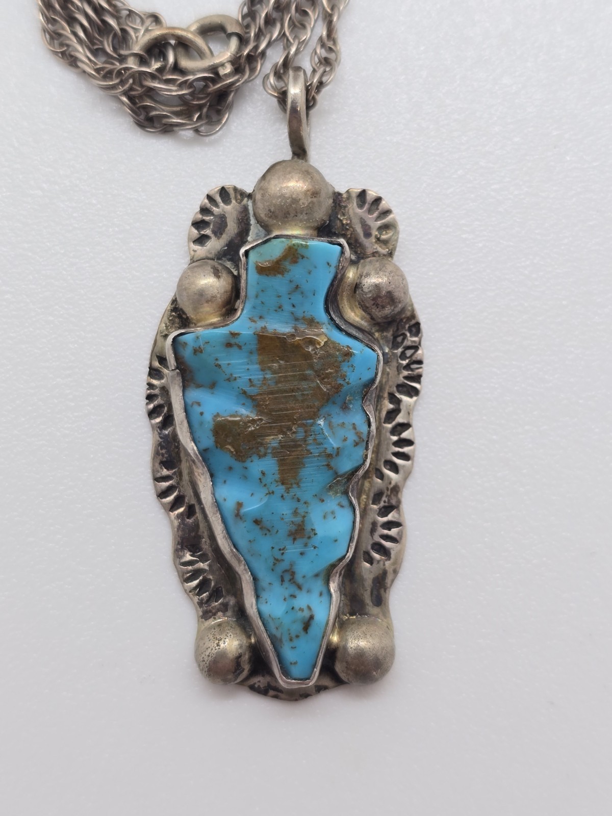 Vtg 1970s Navajo Sterling Silver Turquoise Coral Buckle Pendant Set Signed Begay