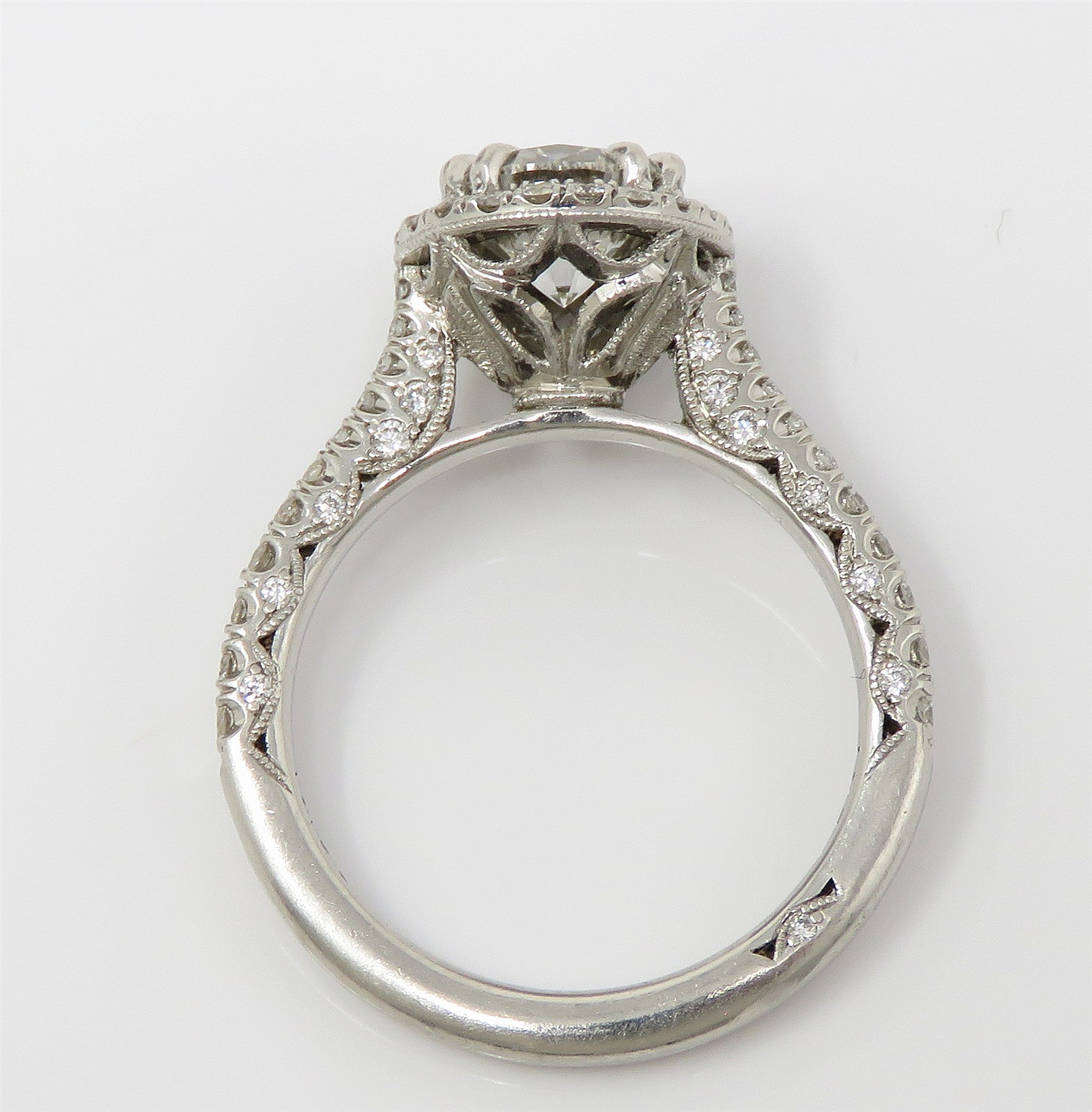 NYJEWEL Tacori Platinum 2.4ctw Diamond Engagement Ring Center Diamond 1.5ct