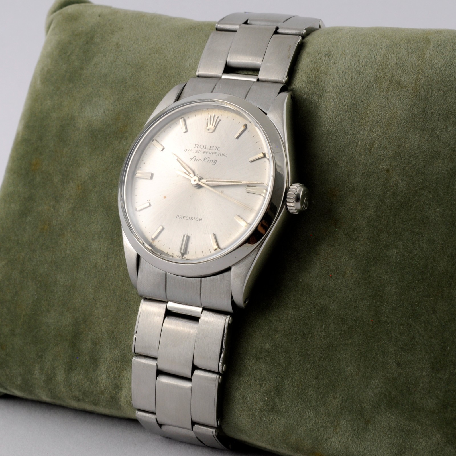 SWISS ROLEX OYSTER PERPETUAL AIR-KING 5500 1002 AUTOMATIC GENTS WATCH BRACELET