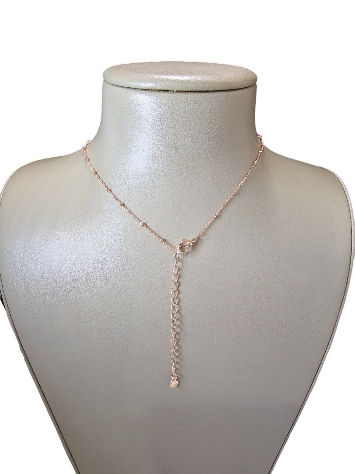 LC Lauren Conrad Women’s Trendy Rose Gold Plated Charm Beaded Necklace NWT