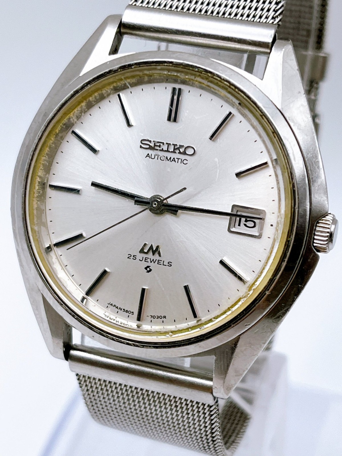 Vintage 1971 Seiko Lord Matic LM 5605-7050 25J Automatic Silver Dial
