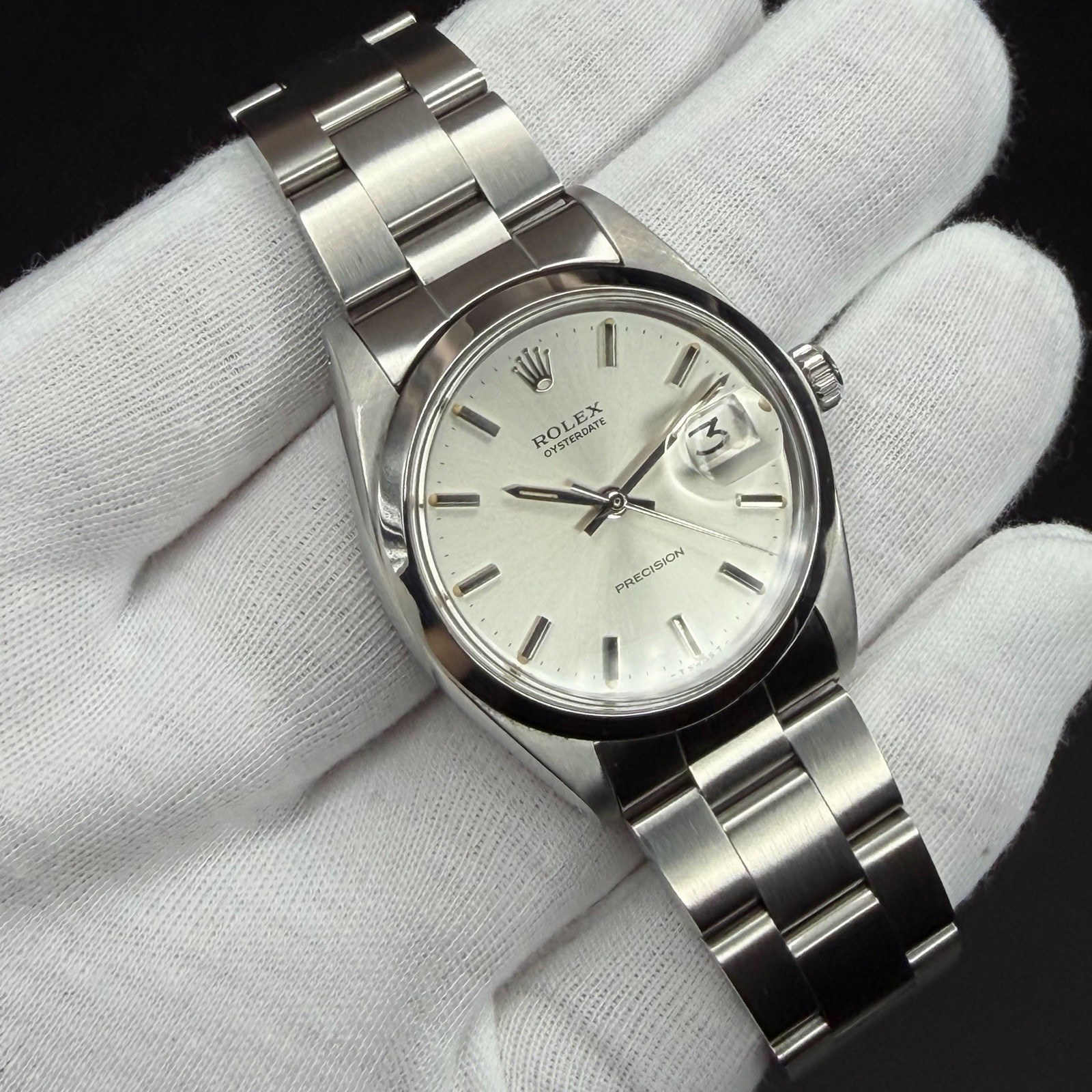 Rolex Oysterdate Precision 6694 Manual Wind Silver Dial 1971 eBay Authenticated