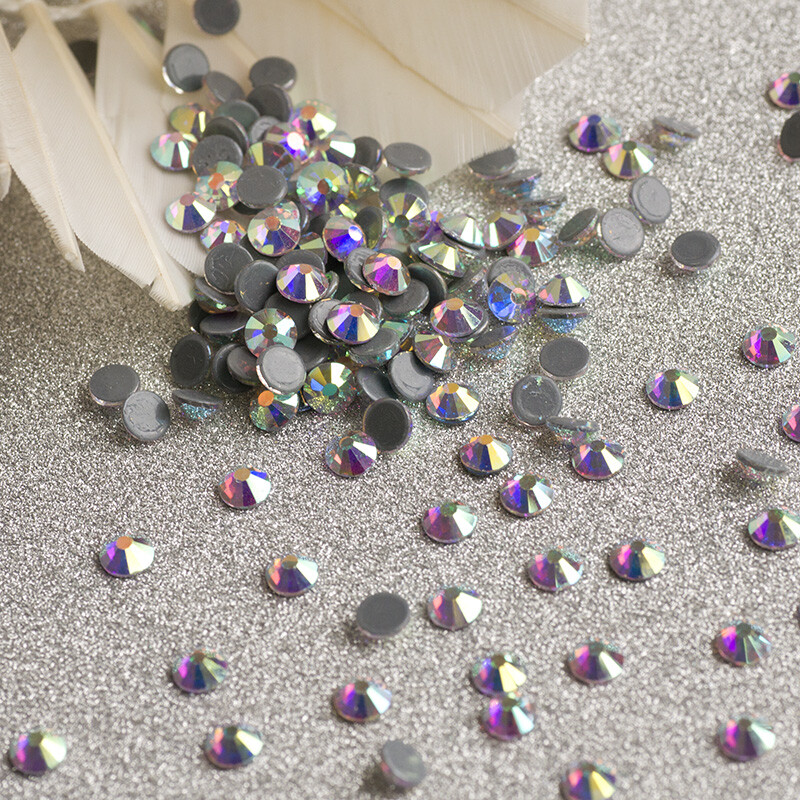Bling AB color iron-on hotfix rhinestones loose stones for clothing decorations