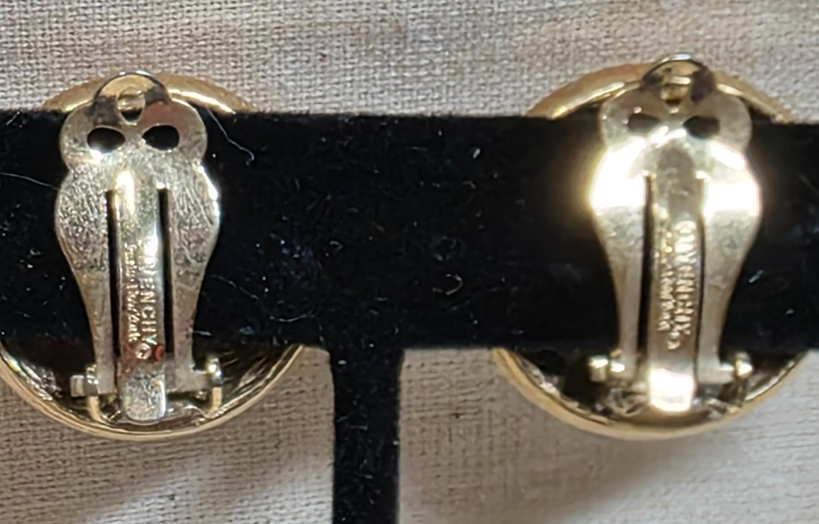Vintage Givenchy Paris.New York Domed Clip-on Earrings