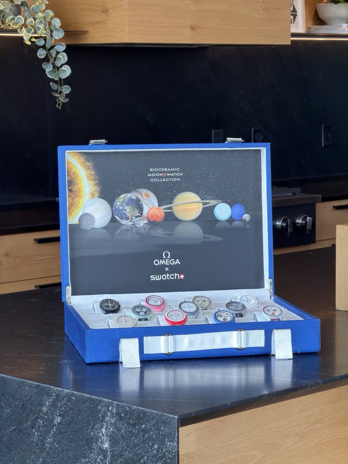 Omega x Swatch Mission to the MoonSwatch Suitcase Display Box