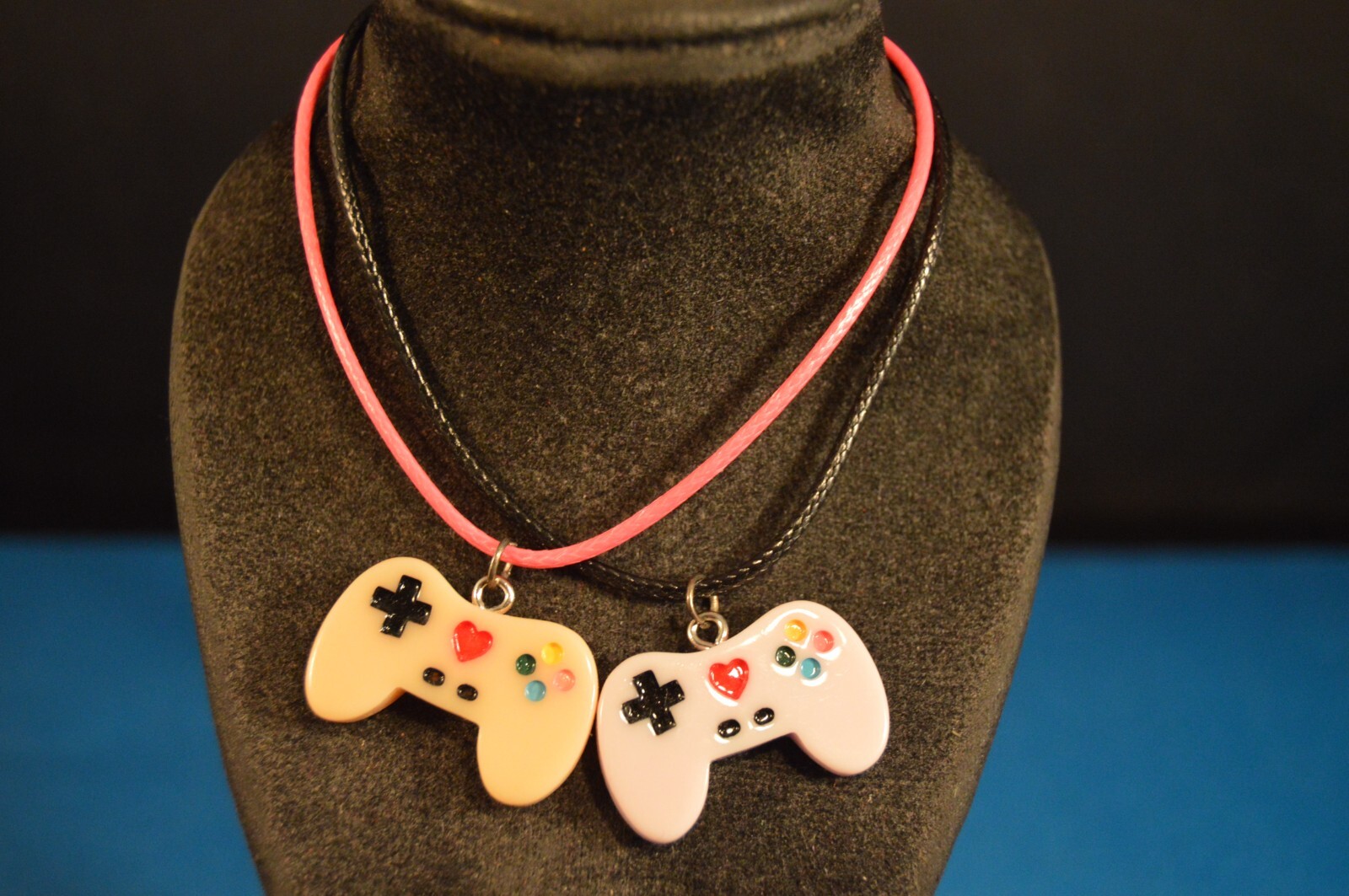 Lot of 2 CHARM NECKLACES Video Game Controllers NEW Fashion Jewelry USA SELLER A