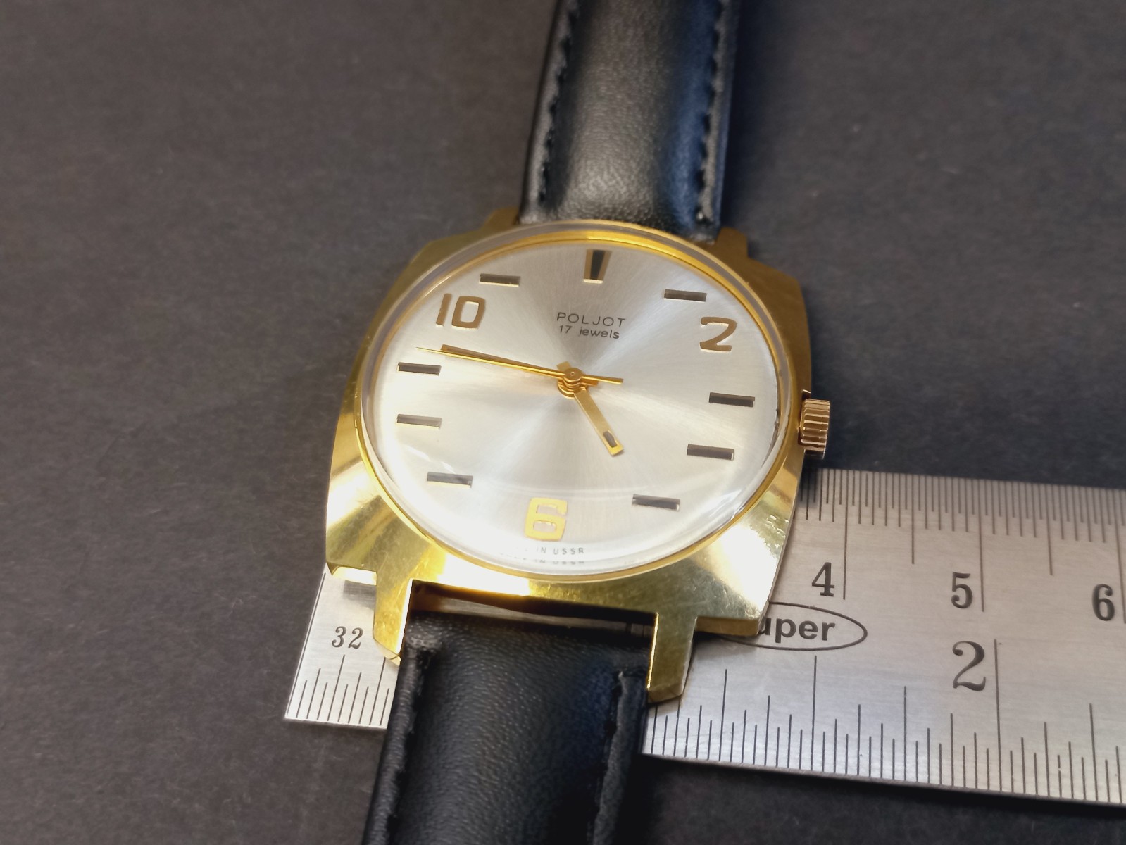 Soviet Vintage Watch Raketa, Rare Mechanical Gilded Watch USSR