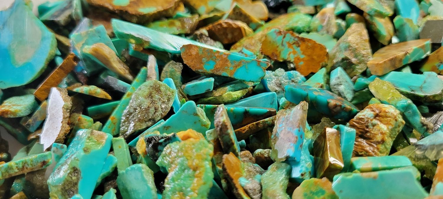 Vibrant Natural Stabilized Turquoise Mini Slabs Random USA Mines 50 Grams