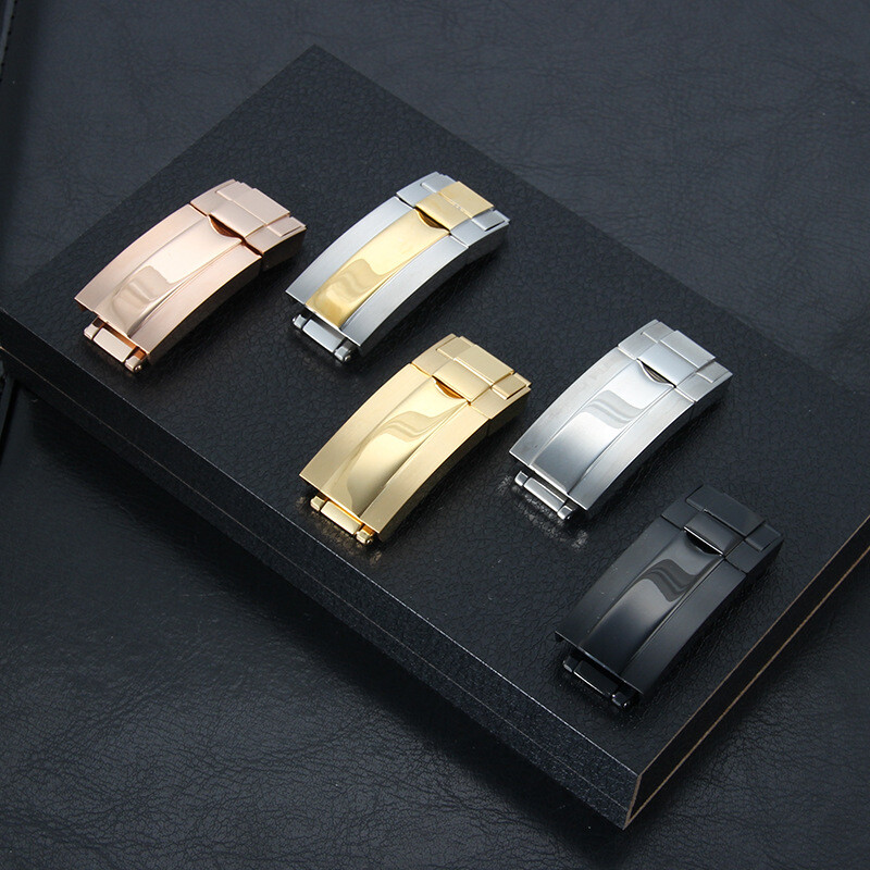 High Quality Stainless Steel Watch Buckle Men’s Metal Folding Clasp 16mm