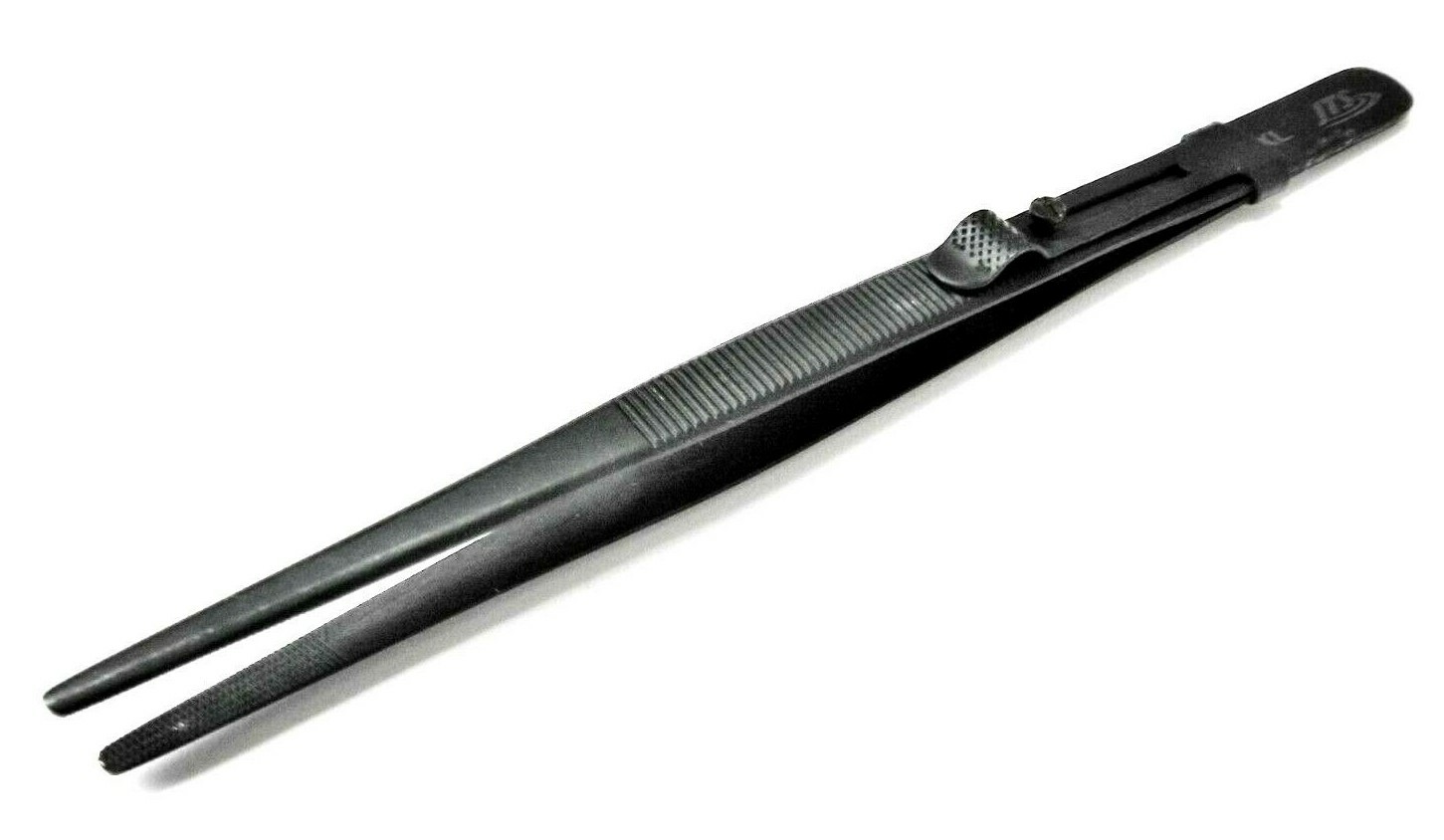 Black Diamond Tweezers XXL Large Blunt Tip Slide Locking Jewelry Gemstones Beads