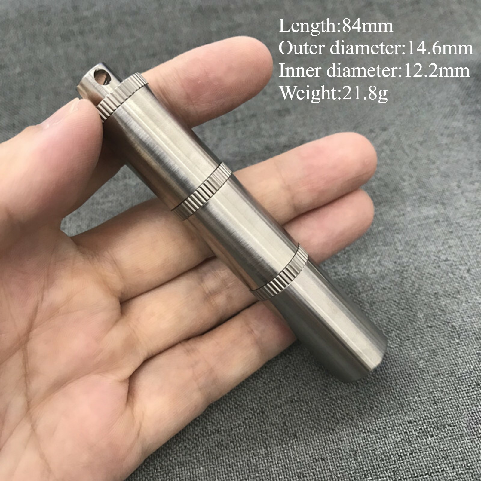 Titanium Waterproof sealed container Necklace Medicine Box Pill Case Pendant