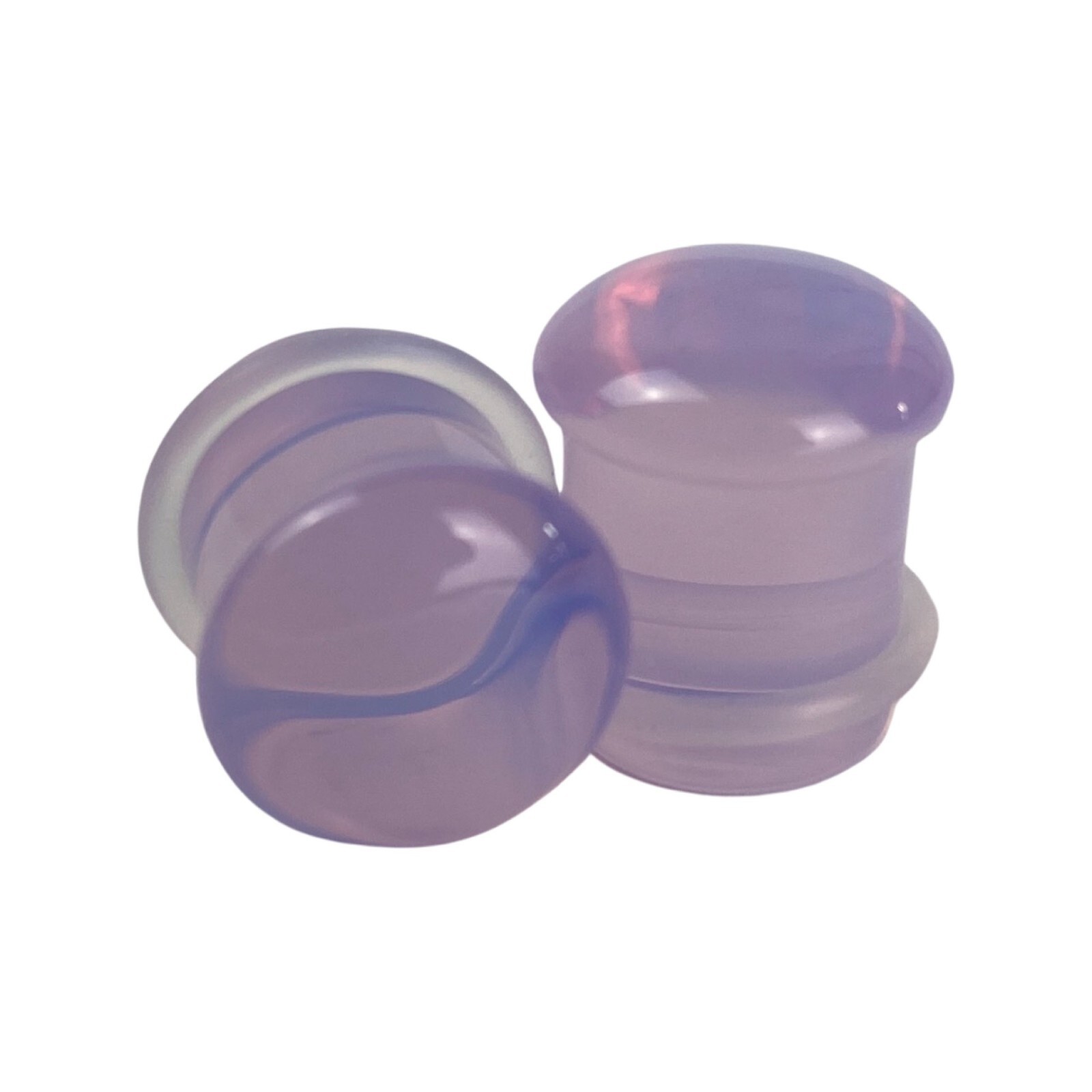 Lavender Opalite Stone Single Flare Plugs (STN-741) set ear gauges PICK SIZE
