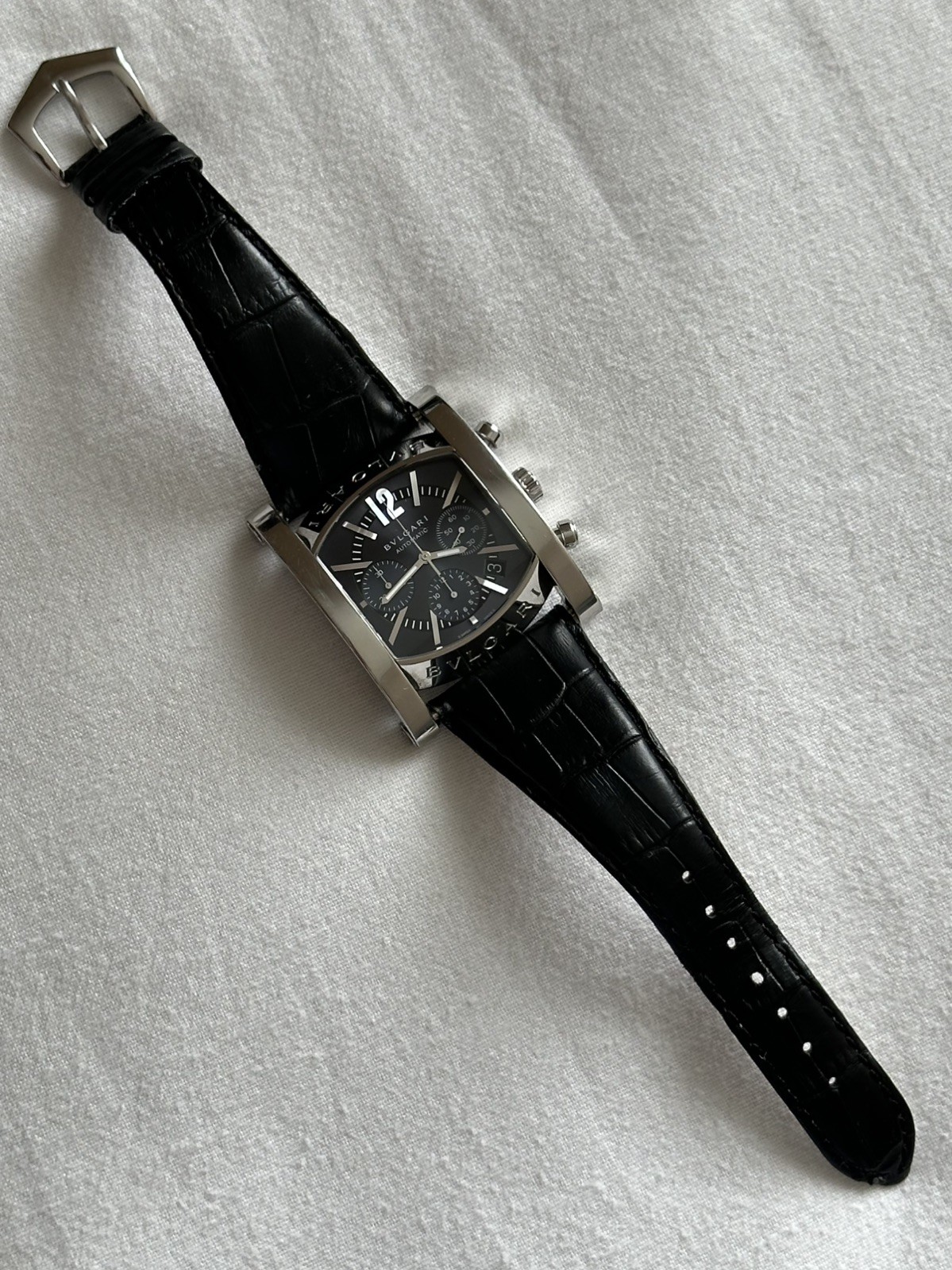 Gents Bvlgari Assioma Automatic Chronograph Black Dial