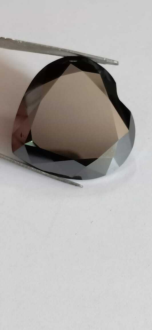 Certified 8-9 Ct. Loose Heart Cut Black Diamond For Jewelry Making
