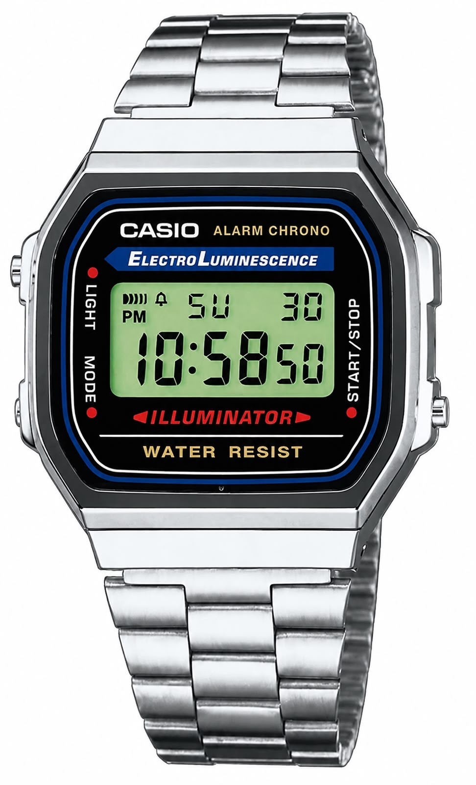 Casio Men’s Watch Classic Digital Dial Stainless Steel Bracelet A168W-1