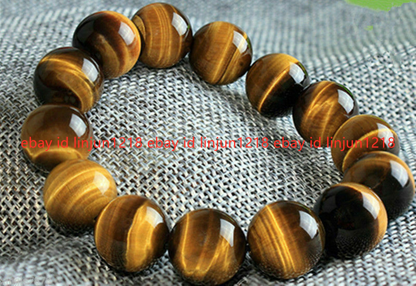 12/14/16/18/20mm Natural African Roar Yellow Tiger’s Eye Gems Bracelet 7.5”