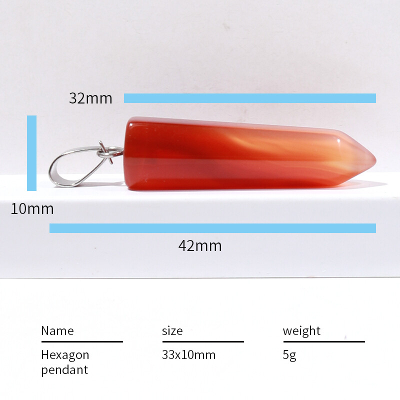 Wholesale Natural Stone Pendulum Pillar Charms Point Pendants Fashion Beads