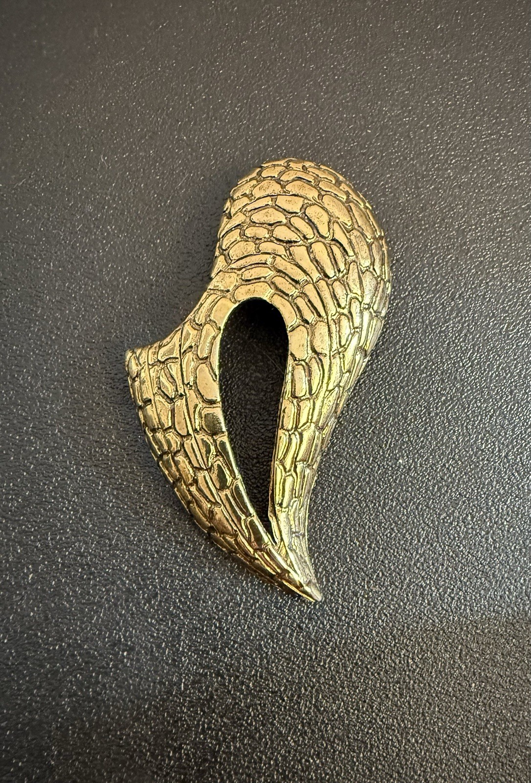 Vintage Gold Toned Brooch M. Jent Wing Style , Pin