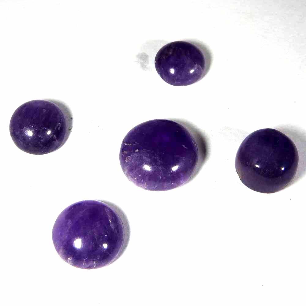 58.85CtsNatural Stare Deep Amethyst Purple Round Cabochon Lot Loose Gemstone
