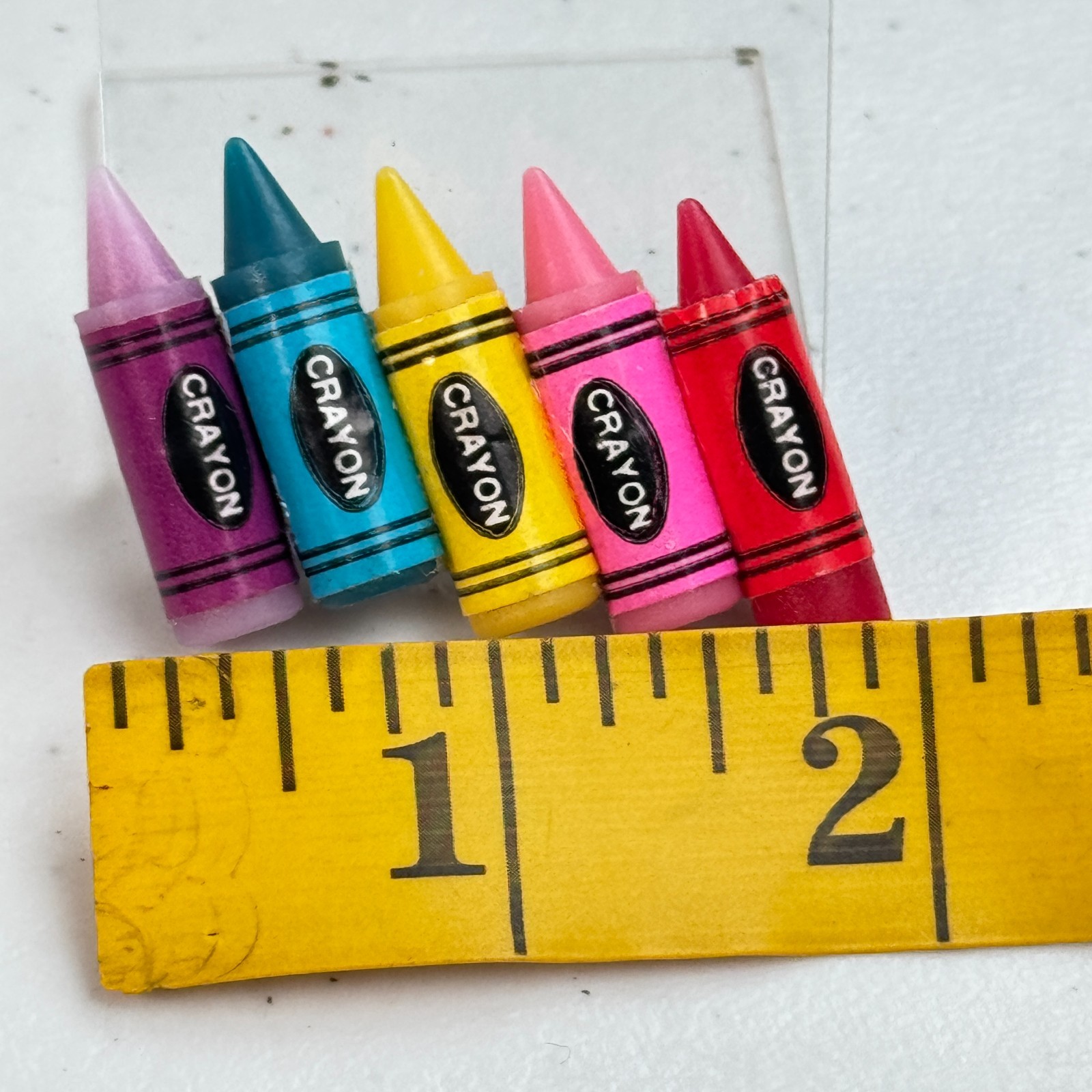 Vintage Brooch Colorful Crayon Teacher School Art Novelty Pin Retro y2k 90s 80s