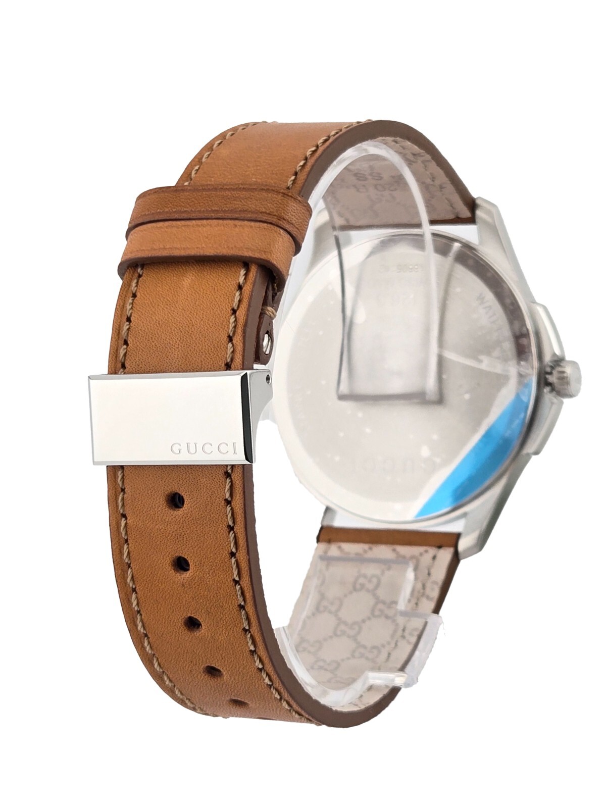 Gucci G-Timeless YA126302 Dark Gray Dial Leather Band Men’s Watch