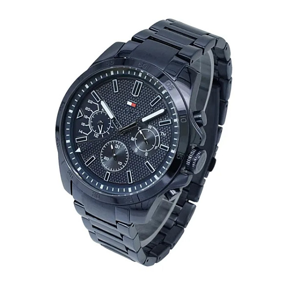 NEW GENUINE TOMMY HILFIGER 1791560 DECKER NAVY BLUE STAINLESS STEEL MEN’S WATCH