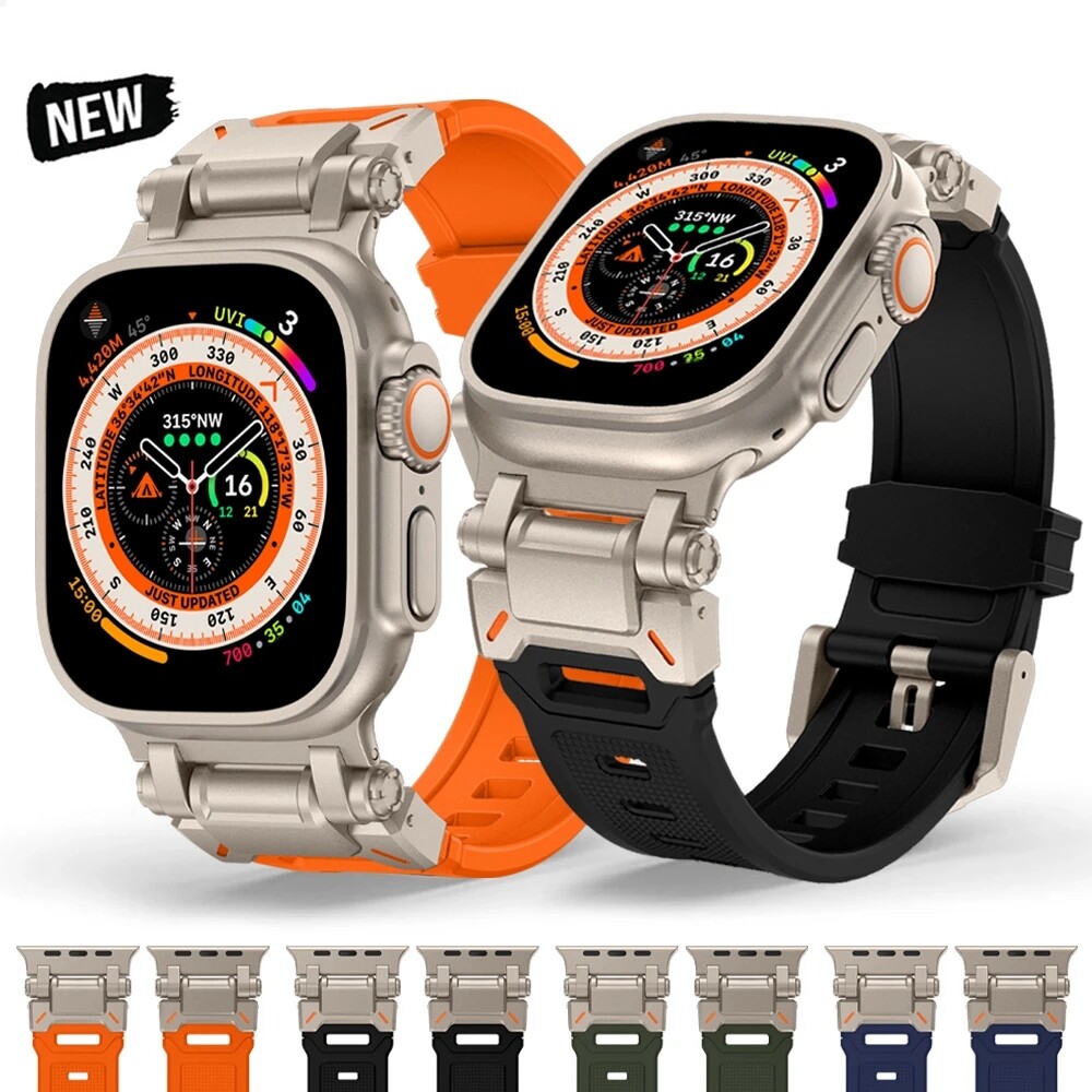 44/45/49mm Band For Apple Watch Ultra 3 2 4 56789 10 11 SE Silicone Sports Strap