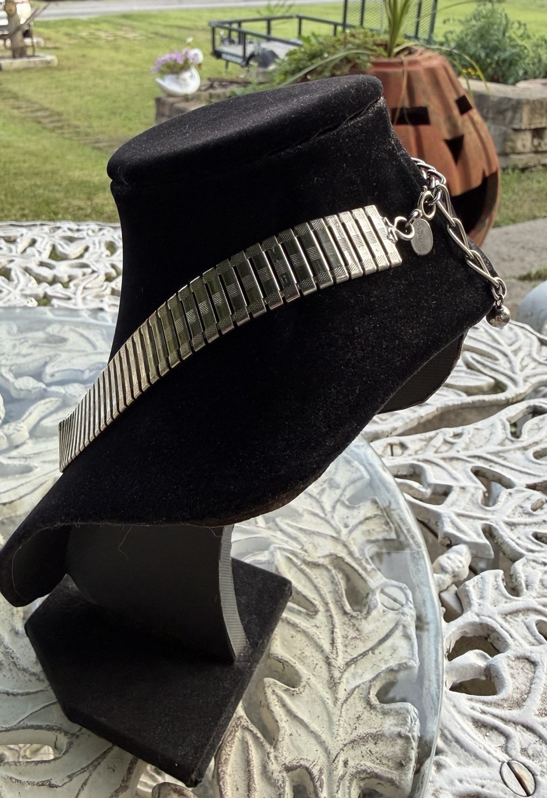 Park Lane Silver Tone Cleopatra Style Choker Necklace 14” To 17”