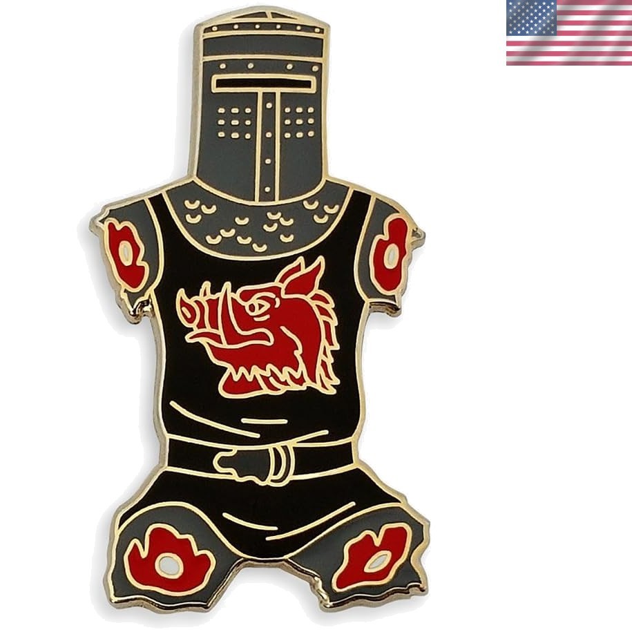 High-Quality Cloisonné Black Knight Enamel Pin – 1.5 Inch Stylish Accessory
