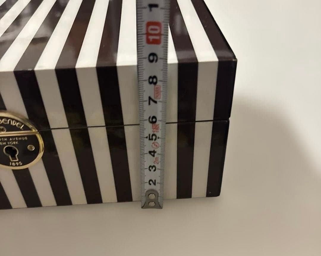 Rare Henri Bendel New York Jewelry Box Case Vintage stripe