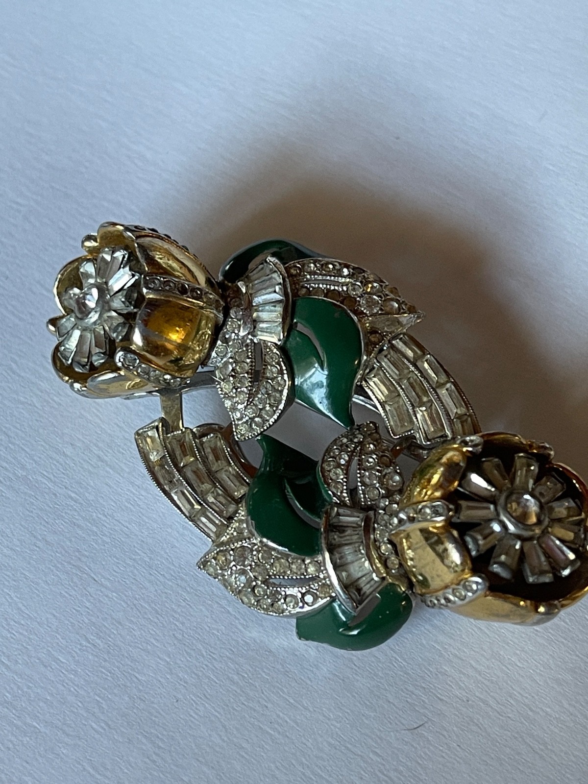 QUIVERING CAMELLIA CORO SIGNED RARE DUETTE ABSLT GORG VINTAGE TREMBLANT BROOCH