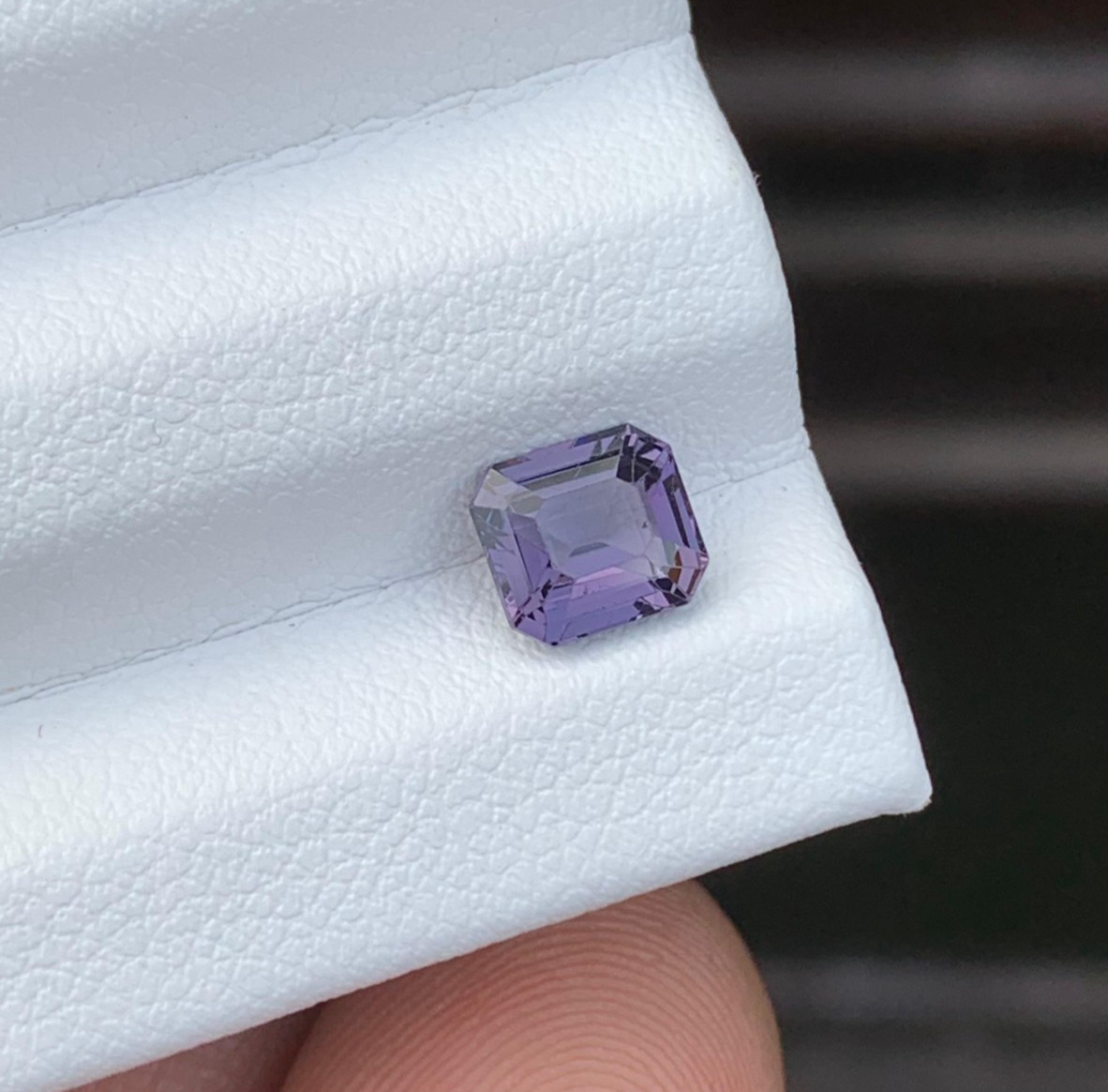 Asscher Cut Lavender Spinel 1.06ct – Natural Burma Loose Gemstone 6mm Purple Gem