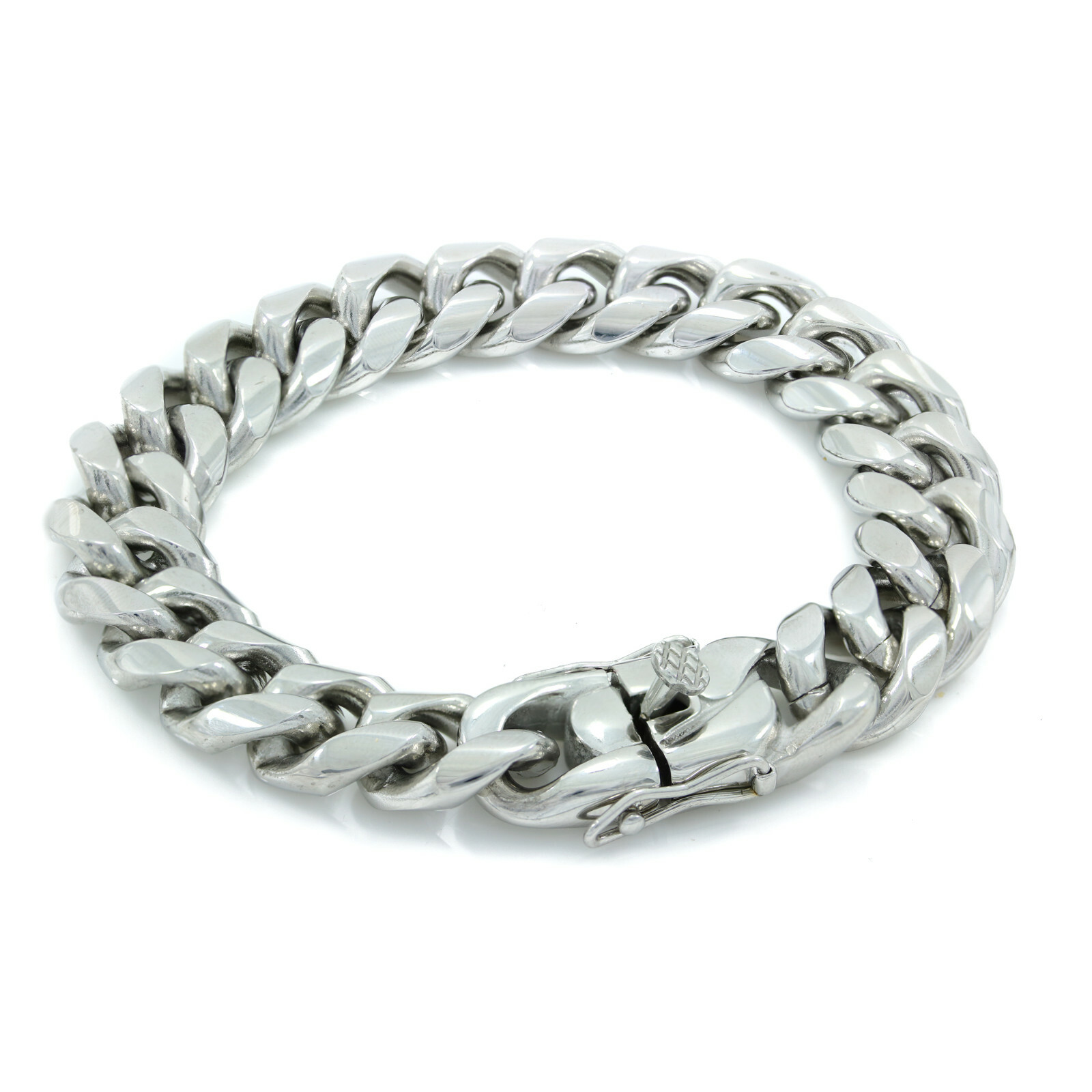 9inch Long Solid Stainless Steel 6mm-18mm Miami Cuban Curb Link Chain Bracelet