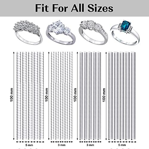 Ring Sizer Adjuster for Loose Rings – 20 Pack with 4 Sizes for Different Band