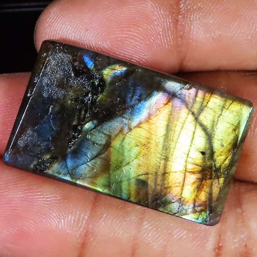 58.85 Ct 100% Natural Labradorite Octagon Cabochon Loose Gemstone 21x36x6mm HB68