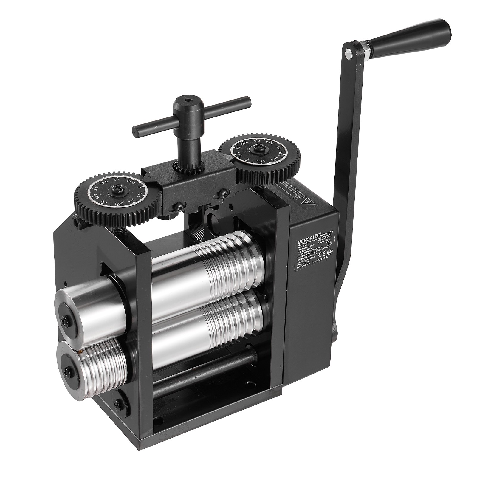 VEVOR Rolling Mill Jewelry Roller Mill 4-in-1 Round Flat Square and Half-Round