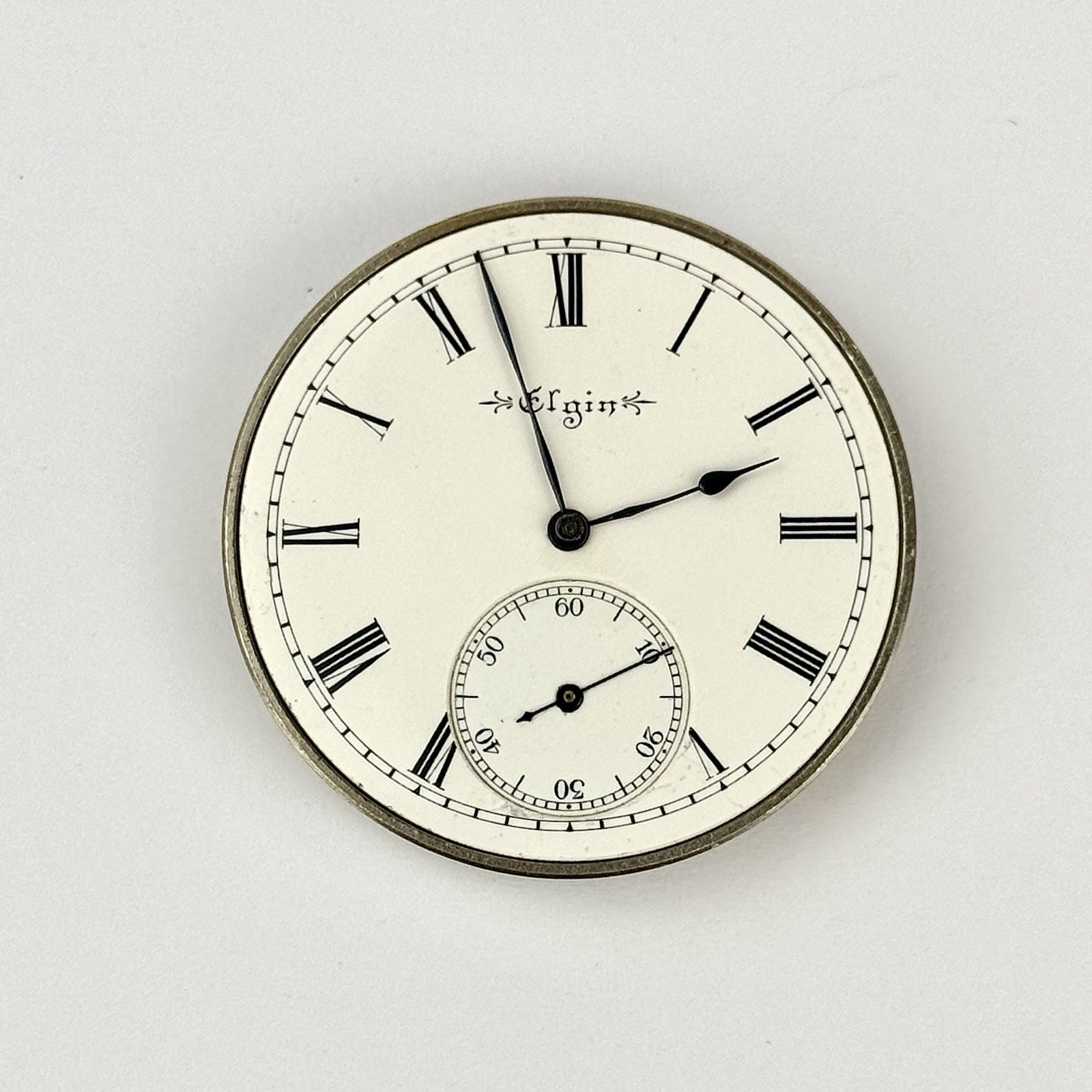 Elgin 260 Pocket Watch Movement 1900, 39.7mm 12S, 15j Good Balance Repair (939)